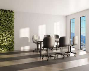 clean office windows with sunshine